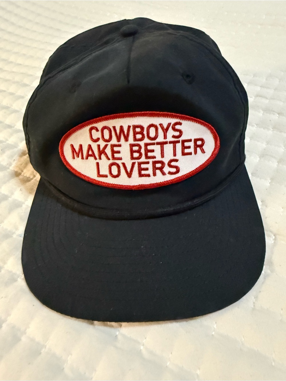 Woman’s Snap Back Patched - 'Cowboys Make Better Lovers' trucker hat